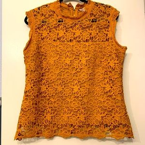 Mustard lace top